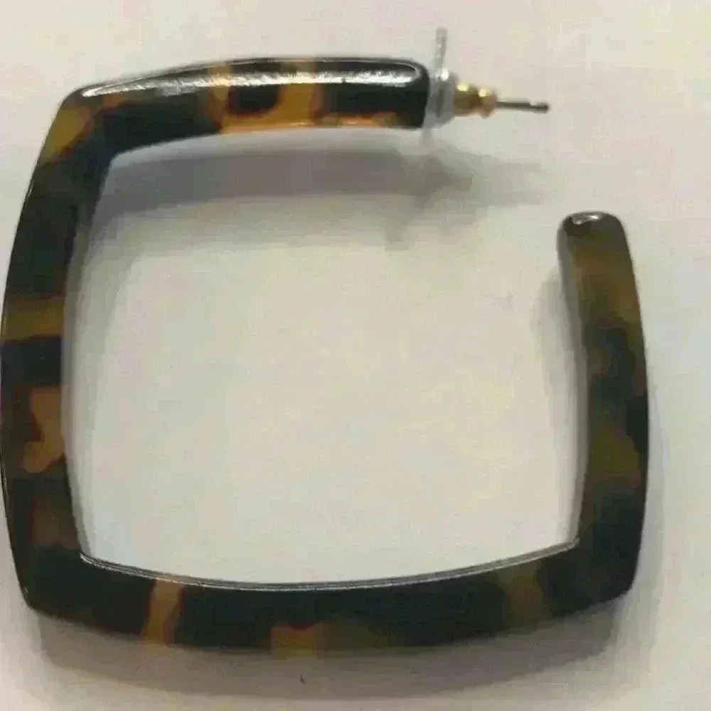J Crew New Square Hoop Earrings - Picture 6 of 8